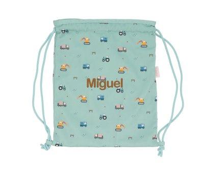 Personalised Fabric Sack Backpack Trucks