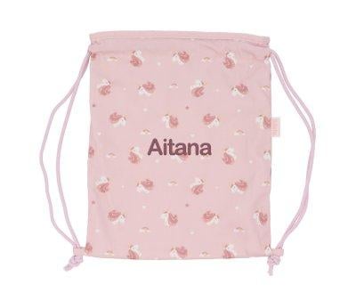 Mochila Saco Tecido Personalizvel Magical Unicorn