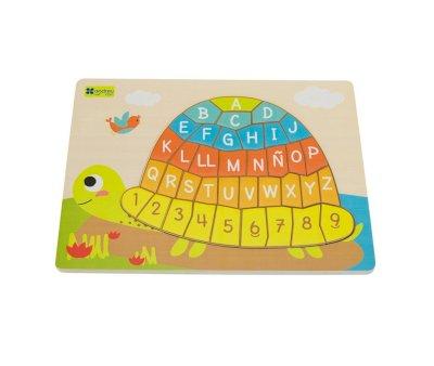 Turtle Puzzle with Alphabet and Numbers