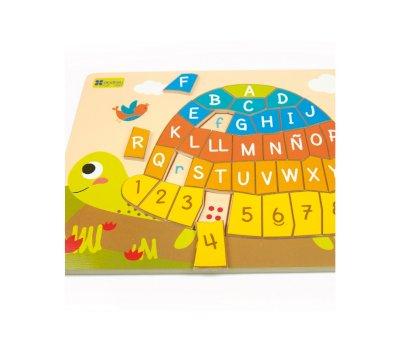 Turtle Puzzle with Alphabet and Numbers