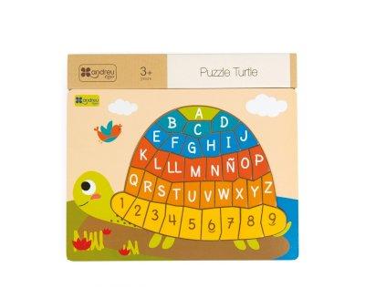 Turtle Puzzle with Alphabet and Numbers