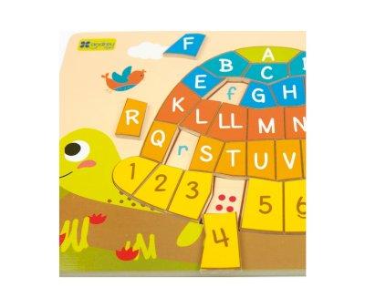 Turtle Puzzle with Alphabet and Numbers