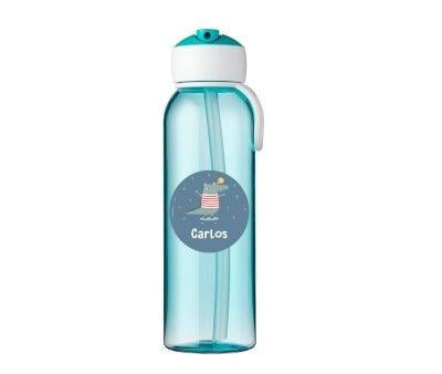 Botella Campus Flip-Up Personalizada Turquesa 500ml Croc
