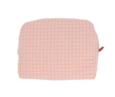 Necessaire Grande Nordic Check Blush Personalizada