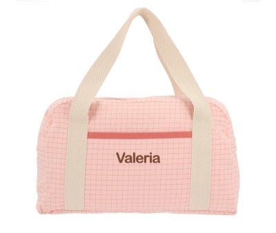 Bolsa de Deporte Nordic Check Blush Personalizable