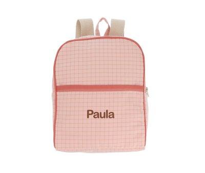 Mochila Nordic Check Blush Personalizable