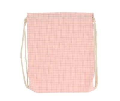 Mochila Saco Nordic Check Blush Personalizable