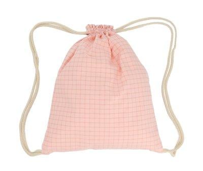 Mochila Saco Nordic Check Blush Personalizable