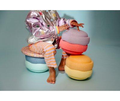 Stapelstein Set Rainbow Pastel Colors 6+1 Board Super Confetti New