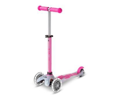Patinete Mini Micro Deluxe Flux Neochrome Rosa Luces LED