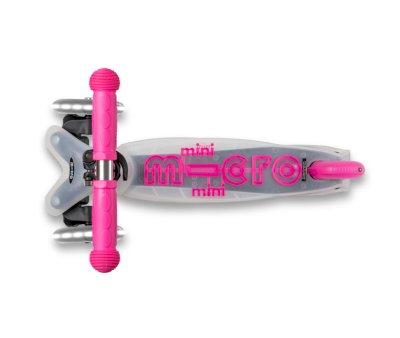 Patinete Mini Micro Deluxe Flux Neochrome Rosa Luces LED