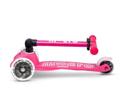 Patinete Plegable Mini Micro Deluxe Rosa Luces LED