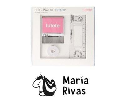 Tampon Personnalis Magical Unicorn + Ruban Blanc pour Vtements Foncs