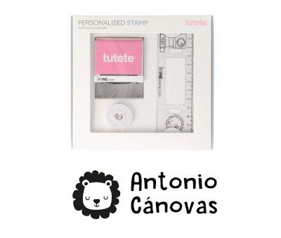 Tampon Personnalis Lion Savannah + Ruban Blanc pour Vtements Foncs