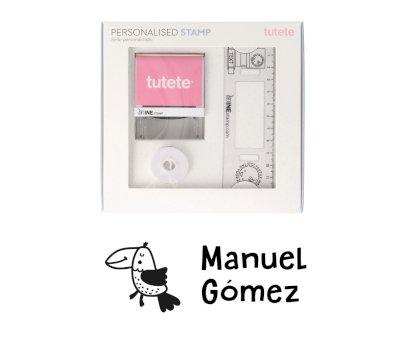 Tampon Personnalis Toucan + Ruban Blanc pour Vtements Foncs