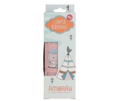Amoray Pink Baby Bottle Cleaner