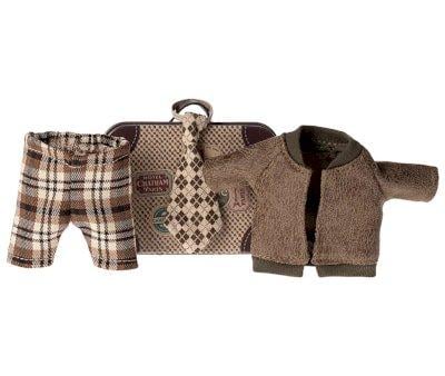 Mala Grandpa Mouse com jaqueta, cala e gravata