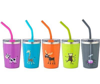 Leak-Proof Thermal Mug with Straw TEMP Tumbler Mono Lime