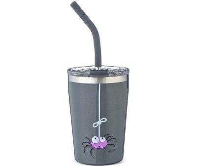 Hermetic Thermo Cup with Straw TEMP Tumbler Spider Grey