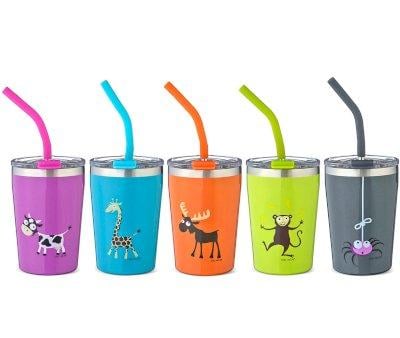 Hermetic Thermal Cup with Straw TEMP Tumbler Cow Purple