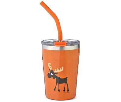 Hermetic Thermal Mug with Straw TEMP Tumbler Reno Orange