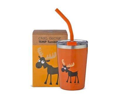 Hermetic Thermal Mug with Straw TEMP Tumbler Reno Orange