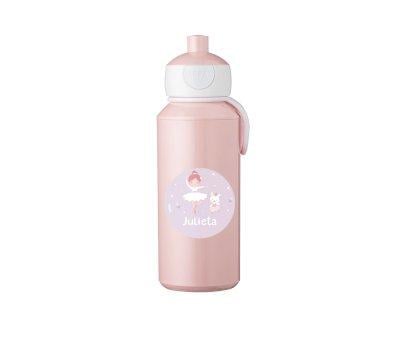 Garrafa Pop-up Campus Personalizada Tutete Pink Ballet 400 ml