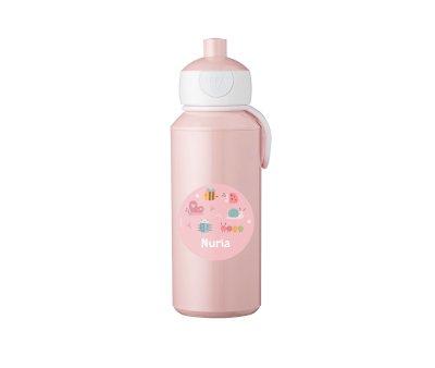 Botella Campus Pop-Up Personalizada Tutete Pink 400ml Bugs