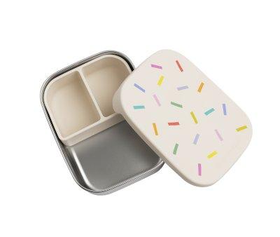 Lunch Box Steel with Removable Divider Confetti