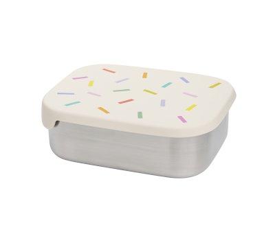 Lunch Box Steel with Removable Divider Confetti