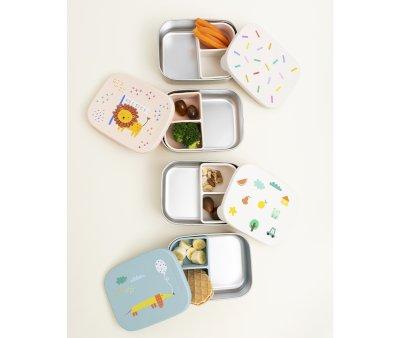 Lunch Box Steel with Removable Divider Confetti