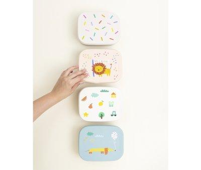 Lunch Box Steel with Removable Divider Confetti
