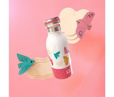 Thermal Bottle Cooly Stainless Steel Birds 350ml