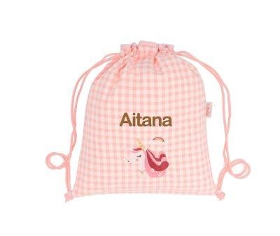 Mochila Saco Vichy Magical Unicorn Personalizable