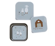 Set 3 Snackbox Acciaio Tiny Farmer Azzurro