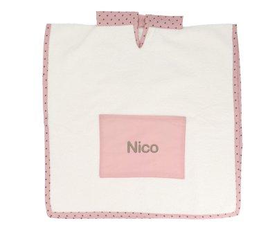 Poncho Rosa Mini Star Personalizvel