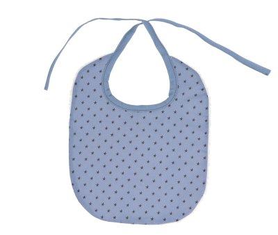 Cotton Bib Mini Star Blue Personalised