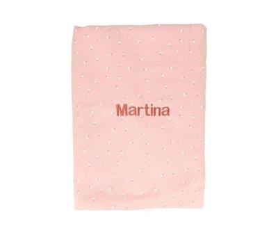 Manta Coral cinza Mini Star Personalizvel