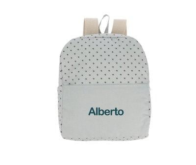 Mini Star Grey Backpack Personalised