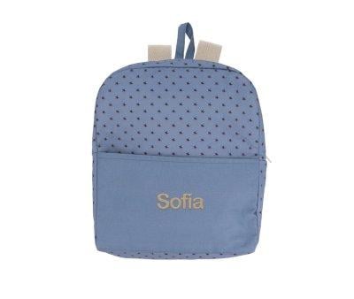 Mini Star Blue Personalised Backpack