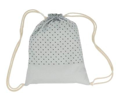Mochila Saco Mini Star Grey Personalizable