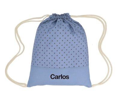 Mochila Saco Mini Star Blue Personalizable