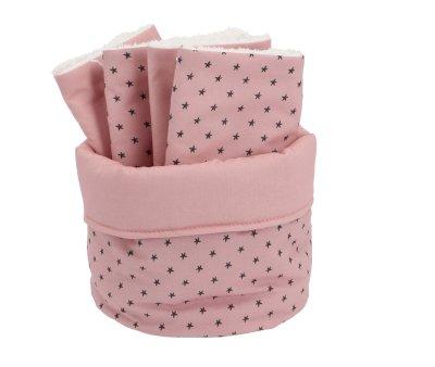 Basket with Mini Star Pink Bib Personalizable