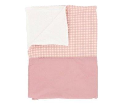 Manta Coralina Vichy Rosa Personalizable