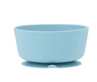Bol Silicona + Cuchara Acero Sky Blue