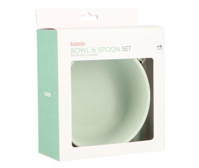 Silicone Bowl + Sage Steel Spoon