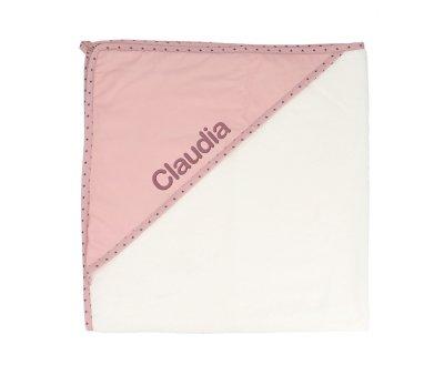 Telo Cappuccio Personalizzabile Mini Star Pink