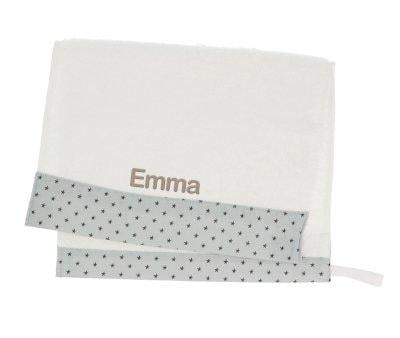 Toalla Guardera Mini Star Grey Personalizable