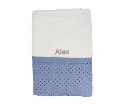 Bath Towel Mini Star Blue Personalised