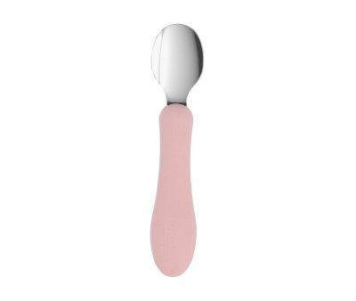Bol Silicona + Cuchara Acero Light Pink